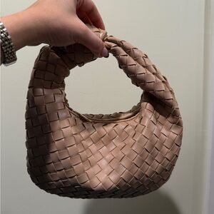 Urban Expressions Beige Woven Mini Bag